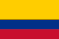 The flag of Colombia.