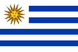 The flag of Uruguay.
