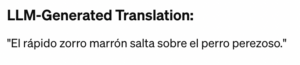 Text displaying a Spanish sentence: "El rápido zorro marrón salta sobre el perro perezoso."