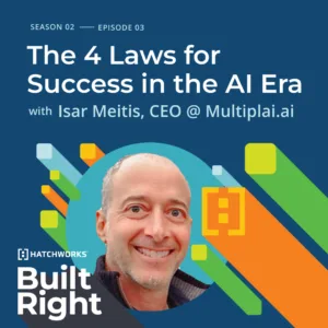 Podcast cover for "The 4 Laws for Success in the AI Era" featuring Isar Meitis, CEO at Multipai.ai.