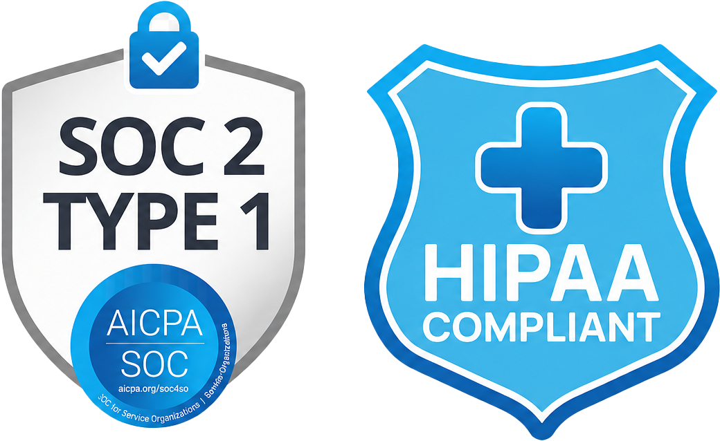 SOC 2 Type I and HIPAA compliant certification